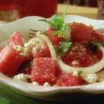 Watermelon Salad with Mint Leaves