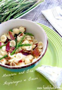 Macaroni and Brie Cheese Bacon and Asparagus