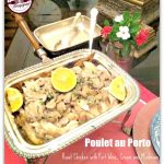 Roast Chicken with Port Wine, Cream and Mushrooms #cookforjulia #sundaysupper