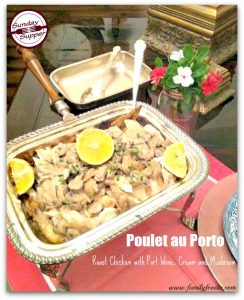 Roast Chicken, Cream and Mushrooms