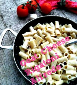 Goat Cheese Rigatoni Alfredo