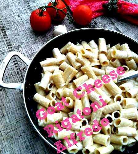 Goat Cheese Rigatoni Alfredo