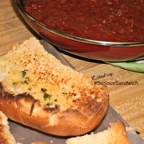 French Bread Pizza Sandwiches with Hot Italian Sausage