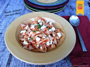 Bowtie Marinara with goat cheese