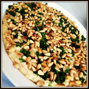 Classic Hummus with Pine Nuts