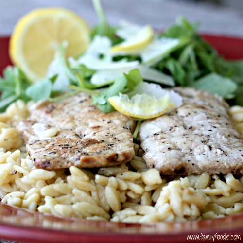 Skillet Lemon Pepper Pork and Orzo #SauteExpress #SundaySupper