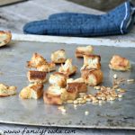 Fried Egg Salad with Onion Cheddar Cheese Croutons 