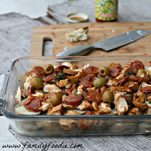 Portuguese Chicken Potato Chorizo Casserole