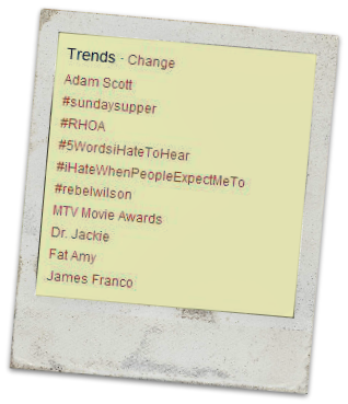 Sunday Supper trending on Twitter 