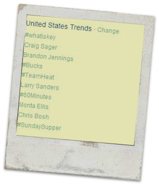 Sunday Supper Trends on Twitter 