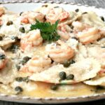Lobster Ravioli with Shrimp Garlic Caper Sauce #SundaySupper