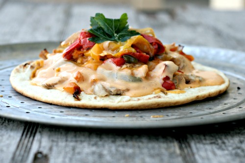 Mexican Pizza with Orange Chipotle Sauce