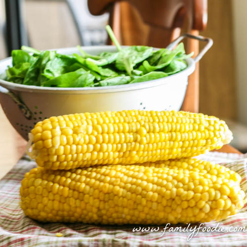 Corn and Spinach