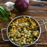 Spinach Prosciutto Macaroni and Cheese with Walnut Topping #SundaySupper
