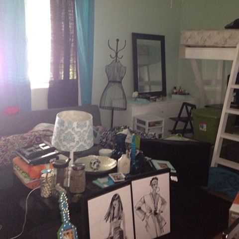dorm room before
