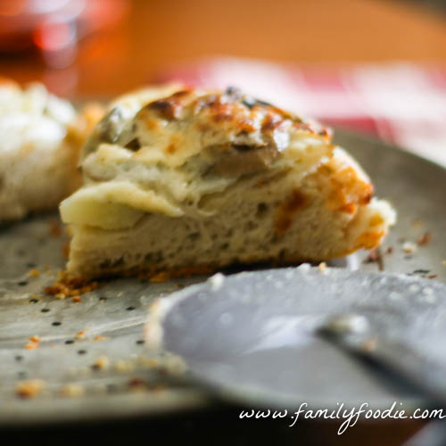 Potato Mushroom and Cheese Focaccia
