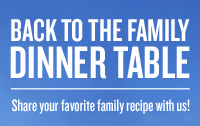Back to the family dinner table logo
