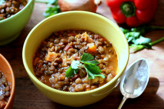 Chorizo and Lentil Stew from Vintage Kitchen Notes