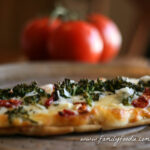 Roasted Tomatoes and Broccoli Rabe Flatbread Pizza #SundaySupper #FamilyDinnerTable