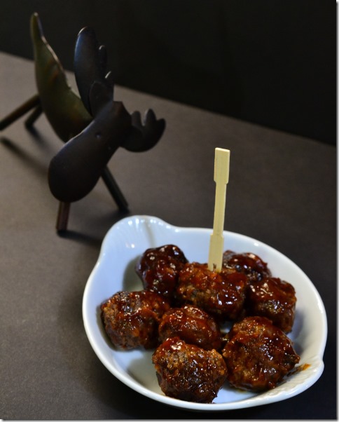 Drunk Moose Meatballs from The Foodie Army Wife