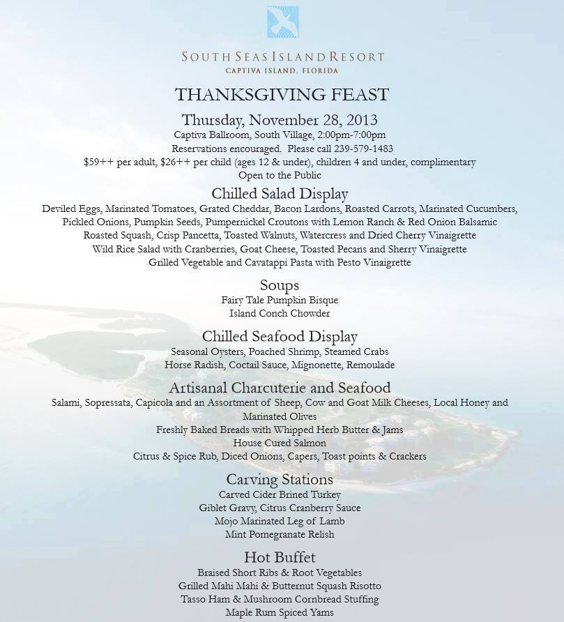 South Seas Island Thanksgiving Feast 