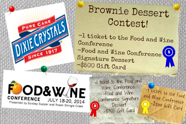 Food and Wine Conference Brownie Recipe Contest 