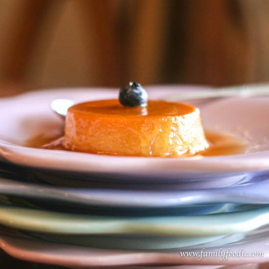 Flan with Moscato Sauce
