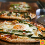Asparagus Chicken Flatbread Pizza #SundaySupper