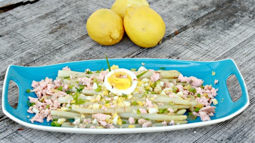Salmon Asparagus Egg Salad #WeekdaySupper 