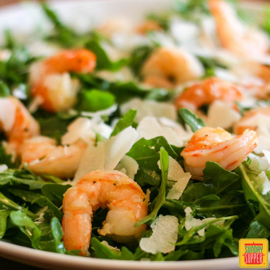 Truffle Sea Salt Shrimp Salad #SundaySupper