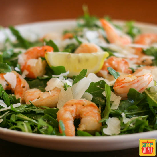 Truffle Sea Salt Shrimp Salad #SundaySupper 