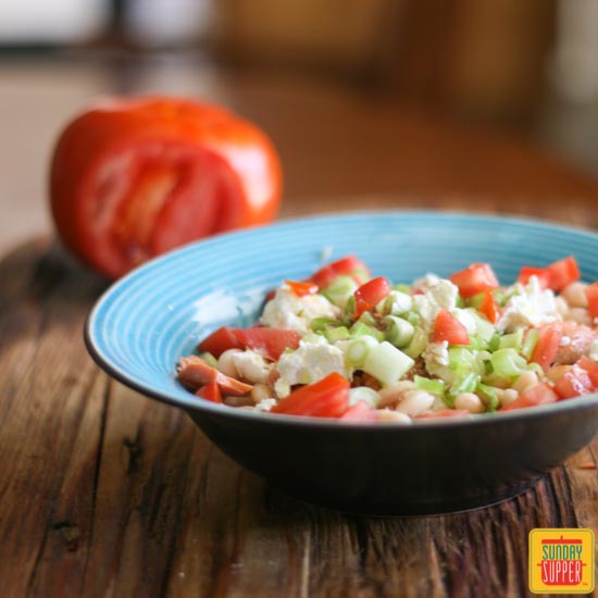 Tomato Bean Salad #SundaySupper