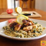 Chicken Spinach Quinoa and Brown Rice #SundaySupper