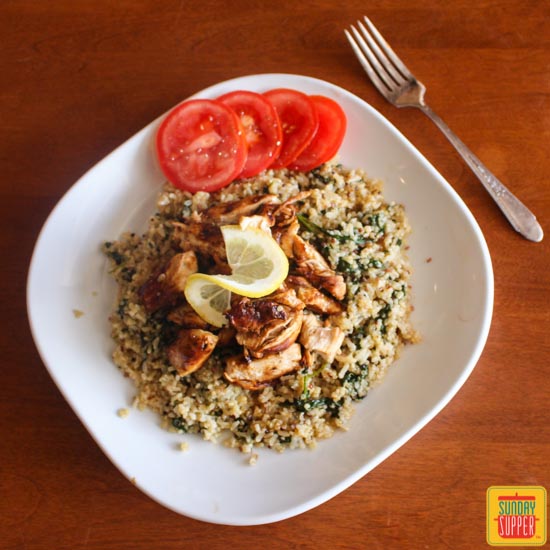 Chicken Spinach Quinoa and Brown Rice #SundaySupper #ChooseDreams