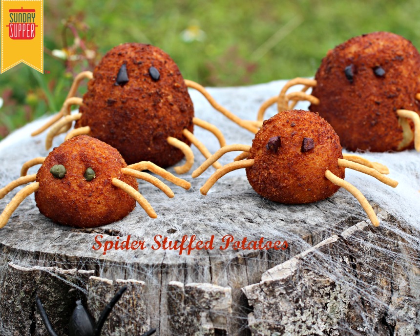Stuffed Potato Spiders
