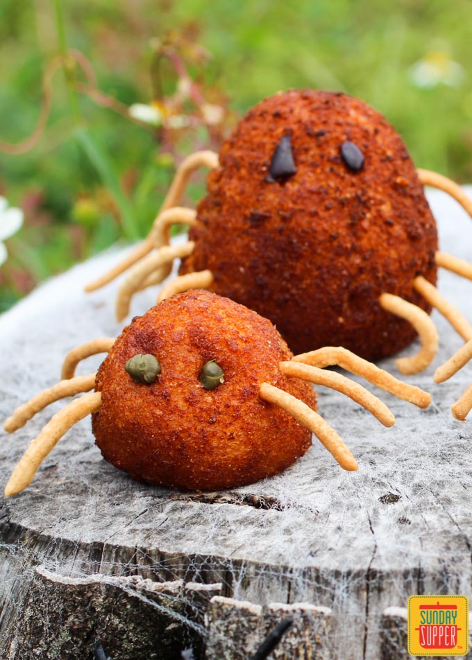 Stuffed Potato Spiders #SundaySupper