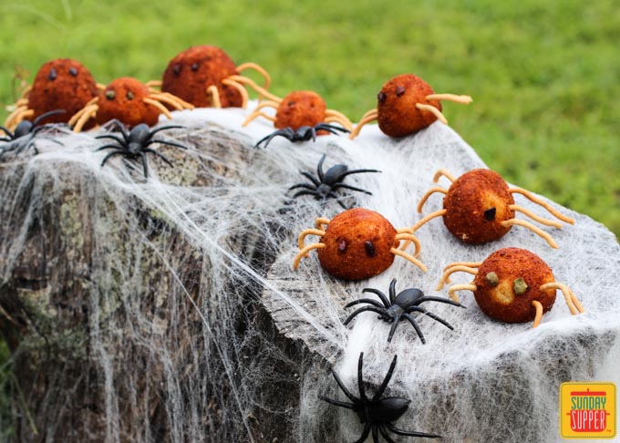 Stuffed Potato Spiders #SundaySupper