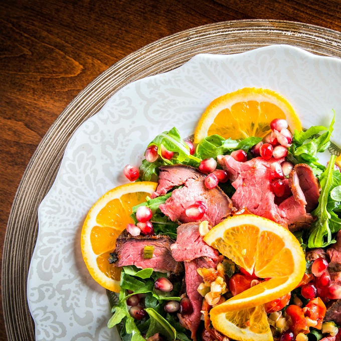 Beef Tenderloin Citrus Arugula Salad 680