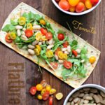 Arugula Tomato and Beans Flatbread #SundaySupper