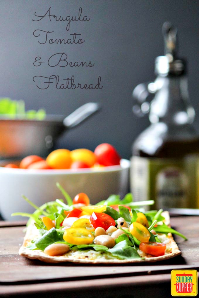 Arugula Tomato & Beans Flatbread 