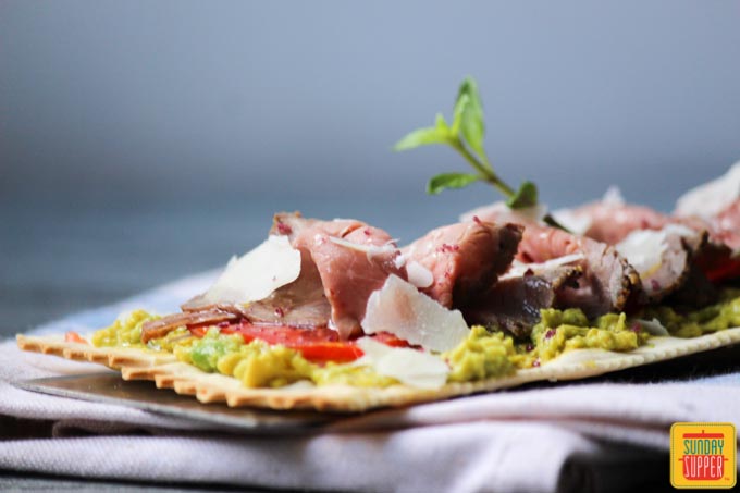 Beef and Avocado Flatbread