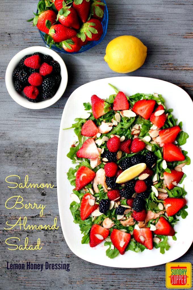 Salmon Berry Almond Salad 