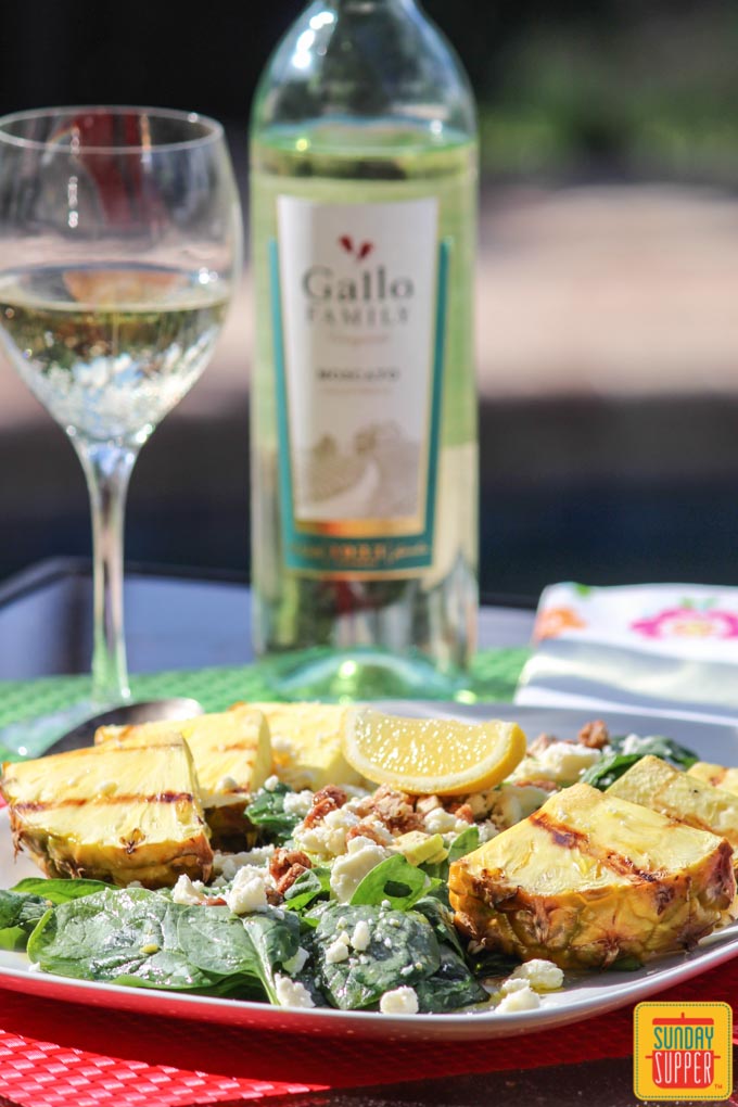 Pineapple Avocado Spinach Salad  #SundaySupper