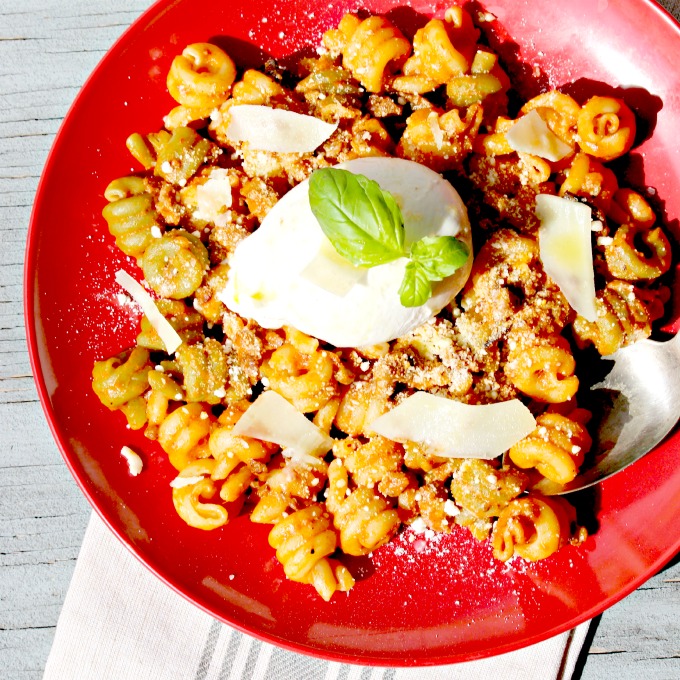 Sausage and Burrata Pasta 