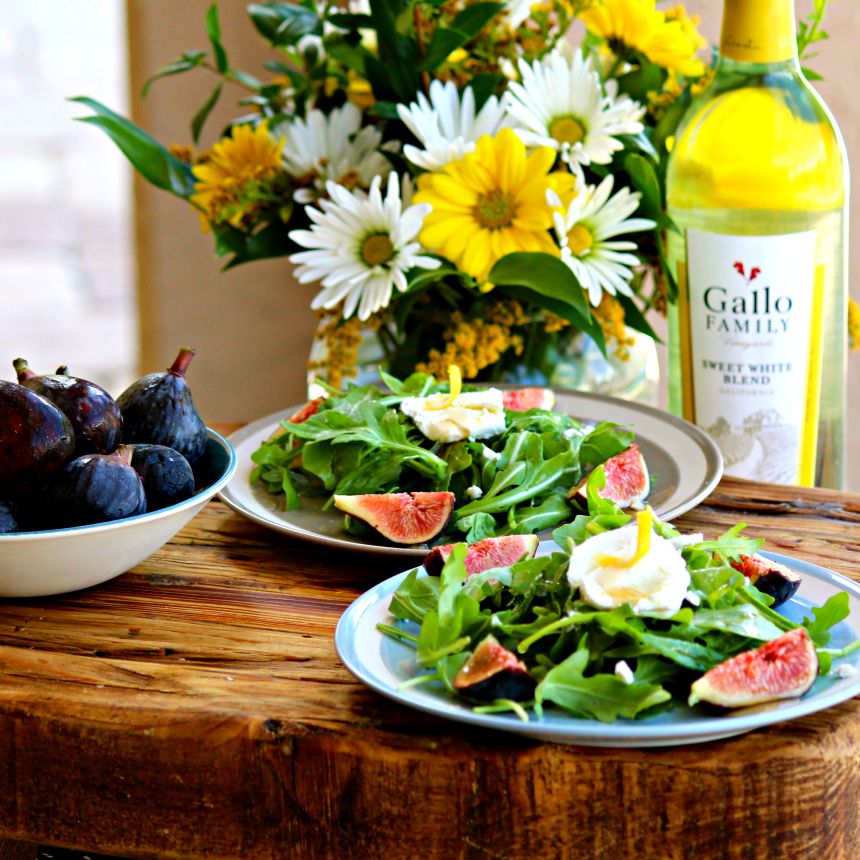 Arugula Fig Goat Cheese Salad 860