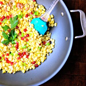 Corn Pomegranate Prosciutto