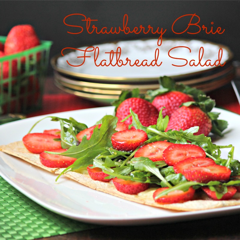 Strawberry Brie Flatbread Salad s