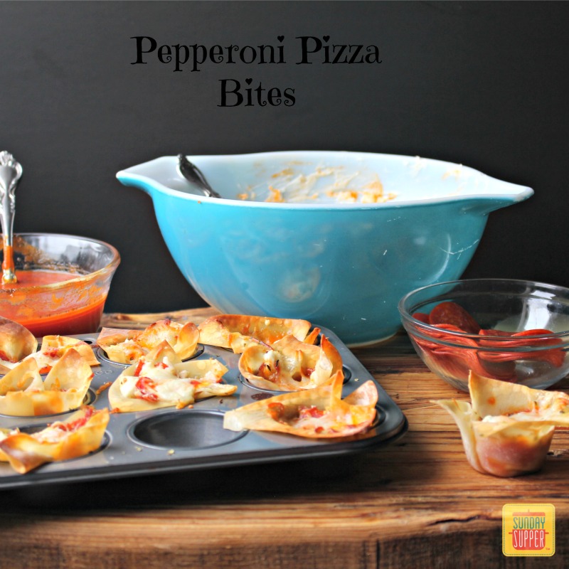 Pepperoni Pizza Bites #SundaySupper 