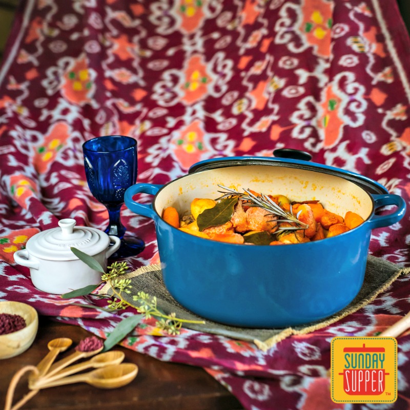 Rustic Portuguese Chicken Stew #SundaySupper