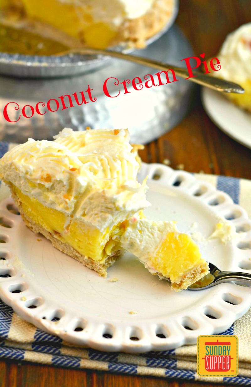 coconut cream pie #SundaySupper